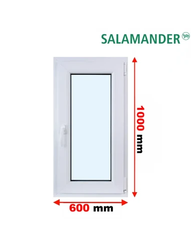 Kunststofffenster PVC Fenster 60 x 100 cm DREH/KIPP Salamander GreenEvolution 76