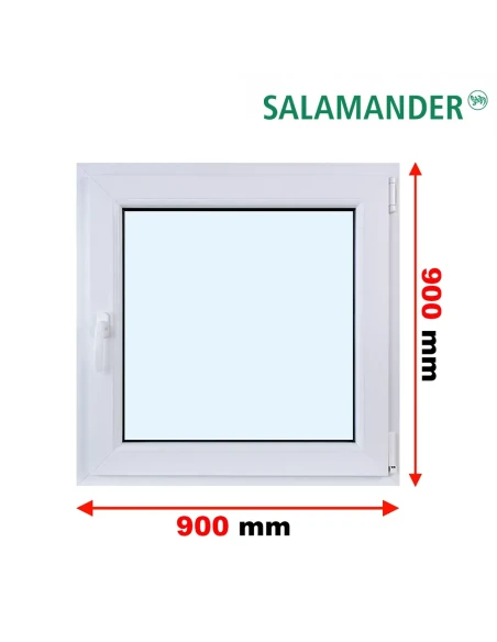 Kunststofffenster PVC Fenster 90 x 90 cm DREH/KIPP Salamander GreenEvolution 76