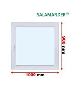 Kunststofffenster PVC Fenster 90 x 100 cm DREH/KIPP Salamander GreenEvolution 76