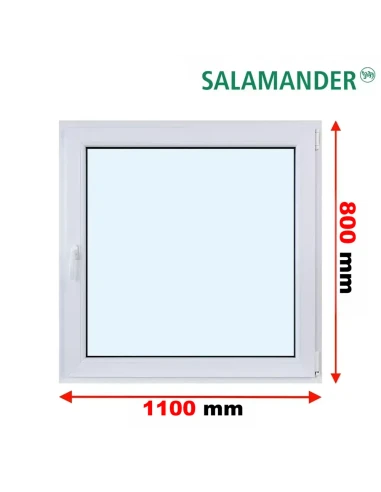 Kunststofffenster PVC Fenster 110 x 80 cm DREH/KIPP Salamander GreenEvolution 76