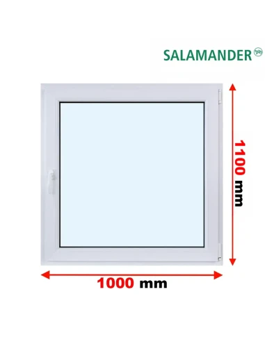 Kunststofffenster PVC Fenster 100 x 110 cm DREH/KIPP Salamander GreenEvolution 76