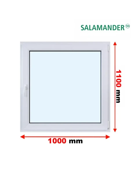 Kunststofffenster PVC Fenster 100 x 110 cm DREH/KIPP Salamander GreenEvolution 76