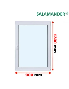 Kunststofffenster PVC Fenster 90 x 130 cm DREH/KIPP Salamander GreenEvolution 76