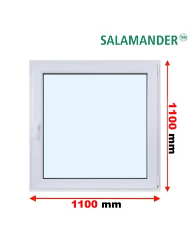 Kunststofffenster PVC Fenster 110 x 110 cm DREH/KIPP Salamander GreenEvolution 76