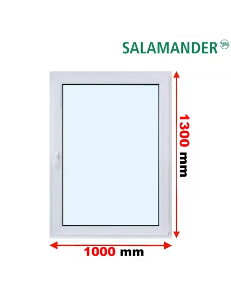 Kunststofffenster PVC Fenster 100 x 130 cm DREH/KIPP Salamander GreenEvolution 76
