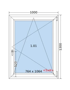Kunststofffenster PVC Fenster 100 x 130 cm DREH/KIPP Salamander GreenEvolution 76 2