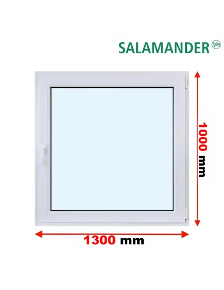 Kunststofffenster PVC Fenster 130 x 100 cm DREH/KIPP Salamander GreenEvolution 76