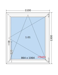 Kunststofffenster PVC Fenster 110 x 130 cm DREH/KIPP Salamander GreenEvolution 76 2