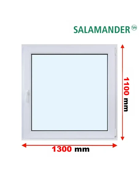 Kunststofffenster PVC Fenster 130 x 110 cm DREH/KIPP Salamander GreenEvolution 76