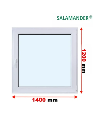 Kunststofffenster PVC Fenster 140 x 120 cm DREH/KIPP Salamander GreenEvolution 76