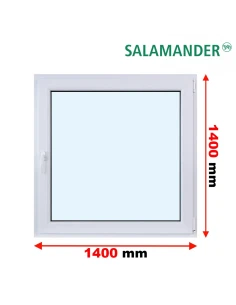Kunststofffenster PVC Fenster 140 x 140 cm DREH/KIPP Salamander GreenEvolution 76
