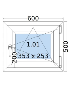 Kunststofffenster PVC Fenster 60 x 50 cm DREH/KIPP Salamander BluEvolution 82 2