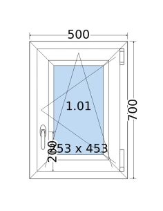 Kunststofffenster PVC Fenster 50 x 70 cm DREH/KIPP Salamander BluEvolution 82 2