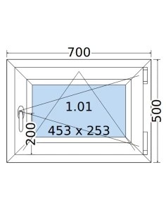 Kunststofffenster PVC Fenster 70 x 50 cm DREH/KIPP Salamander BluEvolution 82 2