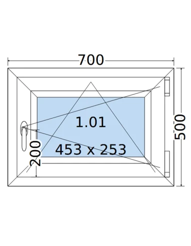 Kunststofffenster PVC Fenster 70 x 50 cm DREH/KIPP Salamander BluEvolution 82