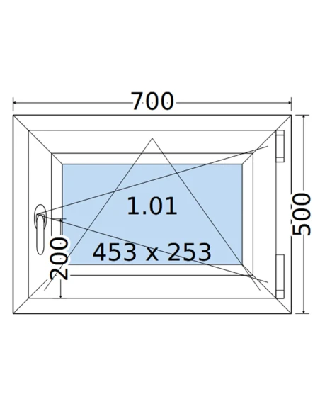 Kunststofffenster PVC Fenster 70 x 50 cm DREH/KIPP Salamander BluEvolution 82