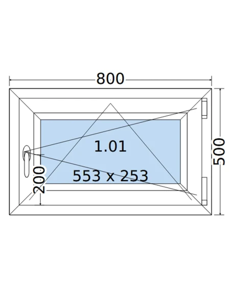 Kunststofffenster PVC Fenster 80 x 50 cm DREH/KIPP Salamander BluEvolution 82