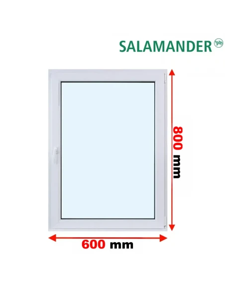 Kunststofffenster PVC Fenster 60 x 80 cm DREH/KIPP Salamander BluEvolution 82