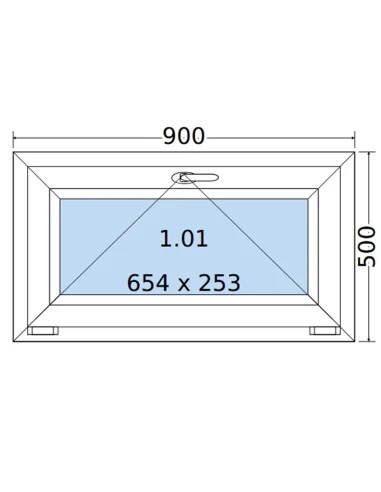 Kunststofffenster PVC Fenster 90 x 50 cm KIPP Salamander BluEvolution 82
