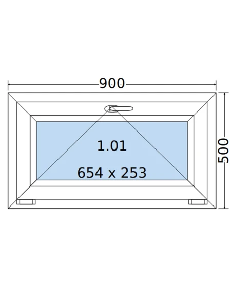 Kunststofffenster PVC Fenster 90 x 50 cm KIPP Salamander BluEvolution 82