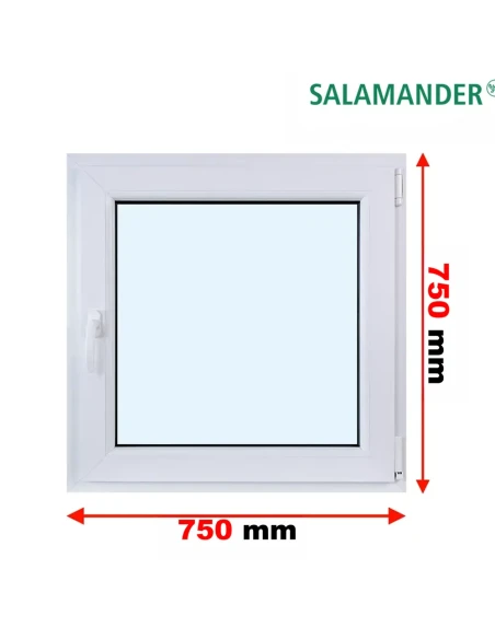 Kunststofffenster PVC Fenster 75 x 75 cm DREH/KIPP Salamander BluEvolution 82