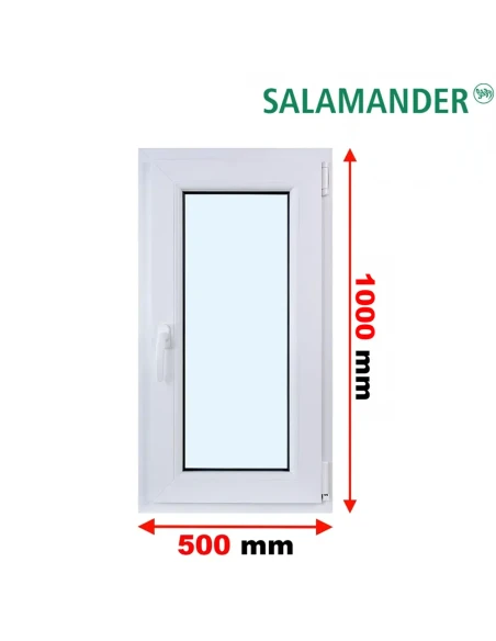 Kunststofffenster PVC Fenster 50 x 100 cm DREH/KIPP Salamander BluEvolution 82