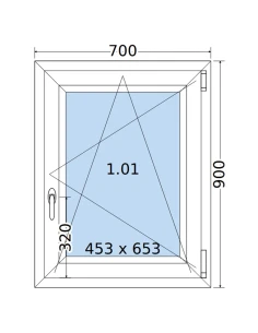 Kunststofffenster PVC Fenster 70 x 90 cm DREH/KIPP Salamander BluEvolution 82 2