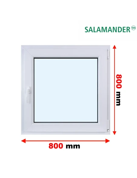 Kunststofffenster PVC Fenster 80 x 80 cm DREH/KIPP Salamander BluEvolution 82