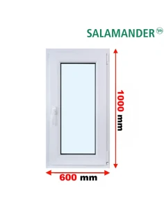 Kunststofffenster PVC Fenster 60 x 100 cm DREH/KIPP Salamander BluEvolution 82