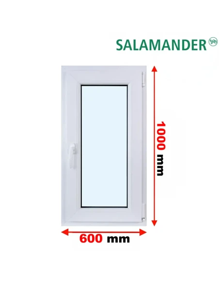 Kunststofffenster PVC Fenster 60 x 100 cm DREH/KIPP Salamander BluEvolution 82