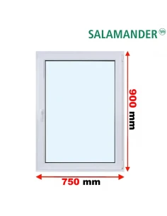 Kunststofffenster PVC Fenster 75 x 90 cm DREH/KIPP Salamander BluEvolution 82