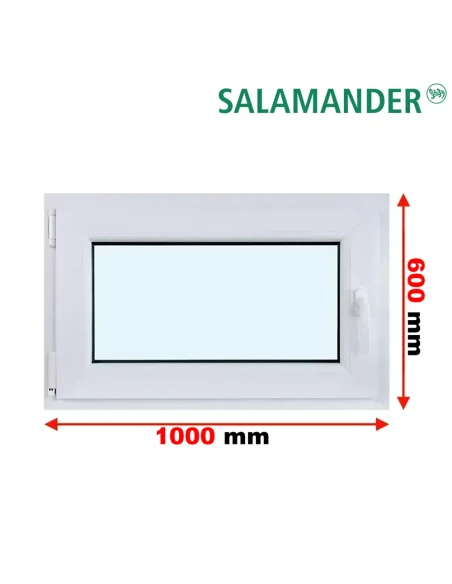 Kunststofffenster PVC Fenster 100 x 60 cm DREH/KIPP Salamander BluEvolution 82