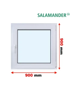 Kunststofffenster PVC Fenster 90 x 90 cm DREH/KIPP Salamander BluEvolution 82