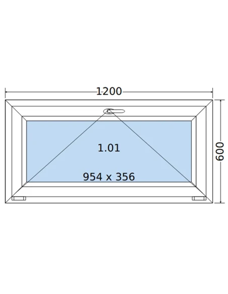 Kunststofffenster PVC Fenster 120 x 60 cm KIPP Salamander BluEvolution 82