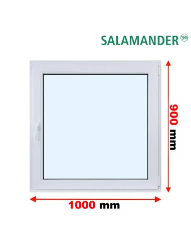 Kunststofffenster PVC Fenster 100 x 90 cm DREH/KIPP Salamander BluEvolution 82