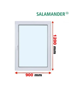 Kunststofffenster PVC Fenster 90 x 120 cm DREH/KIPP Salamander BluEvolution 82
