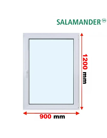 Kunststofffenster PVC Fenster 90 x 120 cm DREH/KIPP Salamander BluEvolution 82