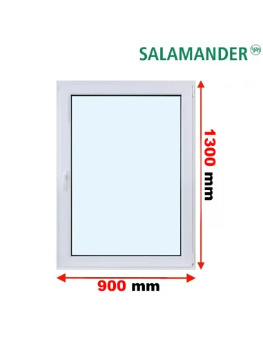 Kunststofffenster PVC Fenster 90 x 130 cm DREH/KIPP Salamander BluEvolution 82
