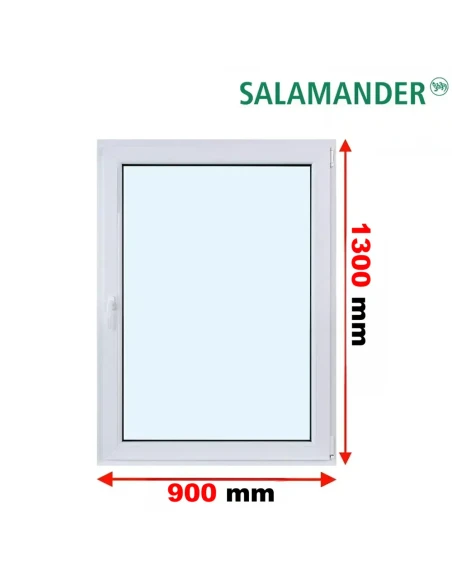 Kunststofffenster PVC Fenster 90 x 130 cm DREH/KIPP Salamander BluEvolution 82