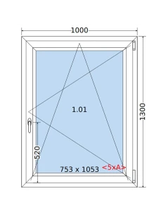 Kunststofffenster PVC Fenster 100 x 130 cm DREH/KIPP Salamander BluEvolution 82 2