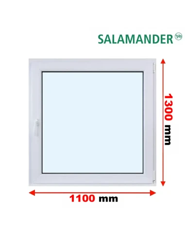 Kunststofffenster PVC Fenster 110 x 130 cm DREH/KIPP Salamander BluEvolution 82