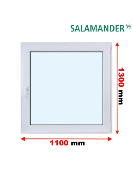 Kunststofffenster PVC Fenster 110 x 130 cm DREH/KIPP Salamander BluEvolution 82