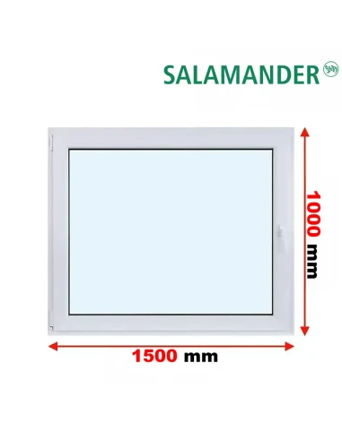 Kunststofffenster PVC Fenster 150 x 100 cm DREH/KIPP Salamander BluEvolution 82