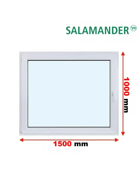 Kunststofffenster PVC Fenster 150 x 100 cm DREH/KIPP Salamander BluEvolution 82