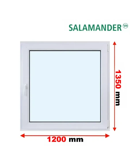 Kunststofffenster PVC Fenster 120 x 135 cm DREH/KIPP Salamander BluEvolution 82