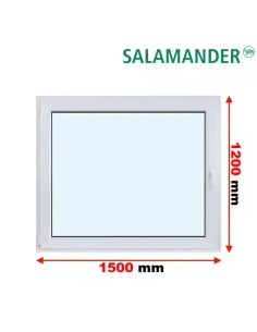 Kunststofffenster PVC Fenster 150 x 120 cm DREH/KIPP Salamander BluEvolution 82