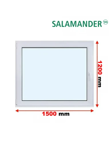 Kunststofffenster PVC Fenster 150 x 120 cm DREH/KIPP Salamander BluEvolution 82