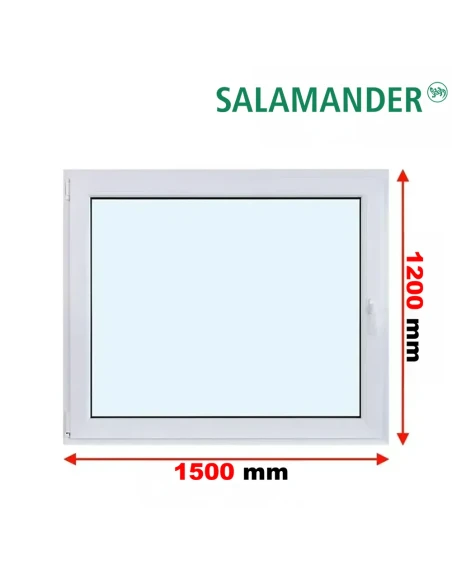 Kunststofffenster PVC Fenster 150 x 120 cm DREH/KIPP Salamander BluEvolution 82