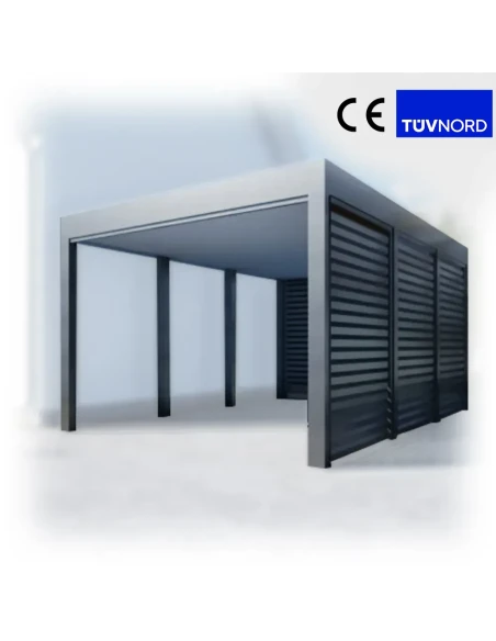 Carport Stahl Modern Garagen 3x6m Wande 3+1