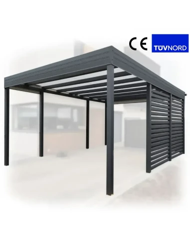 Carport Stahl Modern Garagen 3x6 m Wande 2+0